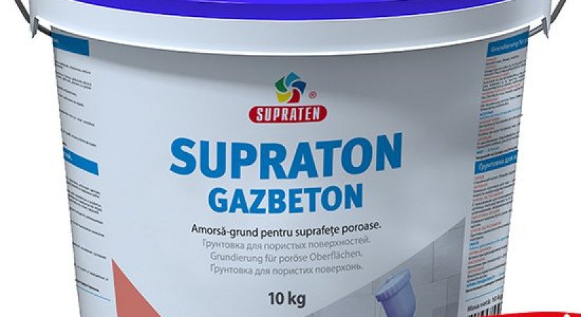 Новый продукт! Supraton Gazbeton - грунтовка для пористых поверхностей