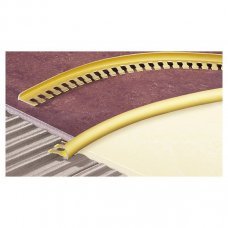 Profil metalic oval de margina flexibil PKOP pentru gresie si faianta argintiu 2500x12mm