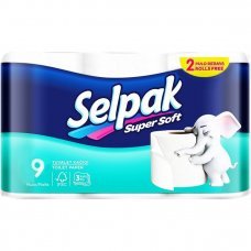 Туалетная бумага Selpak Super Soft трехслойная 9 рулонов