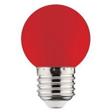 Лампа светодиодная красная с цоколем E27 1Вт