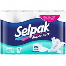 Туалетная бумага Selpak Super Soft трехслойная 24 рулона