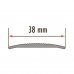 Profil de trecere oval cu relief de protectie LPOR argintiu 1000x38mm