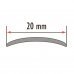 Profil de trecere oval ingust de protectie LPO 20 argintiu 2000x20mm