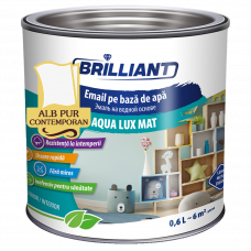 Email acrilic Aqua Lux Matt alb pur contemporan 0.6L