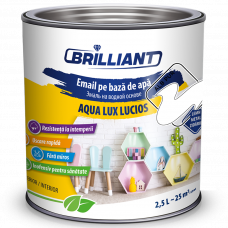 Email acrilic Aqua Lux Lucios alb pur 2.5L 