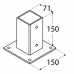 Основание столба 71х150х2мм Domax PSP 70