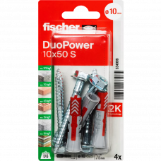 Дюбель Duopower 10х50мм S K NV Nylon 4шт.