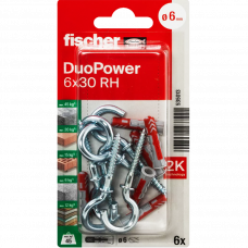 Дюбель Duopower 6х30мм RH Nylon крючок 6шт.