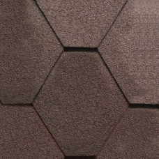 Гибкая черепица Villas Hexagon коричневый