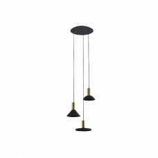 Светильник подвесной 3xGU10 Hermanos III черный/золотистый 8030