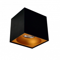 Спот накладной MR16/GU10 квадратный черный-золотистый 20W ERKLED