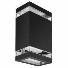 Бра Led 2х3Вт 4000K IP54 черный фасадный 