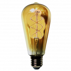 Лампа светодиодная филаментная ST64 с цоколем E27 4Вт