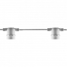 Кабель с цоколями E27 20 ламп 10м белый