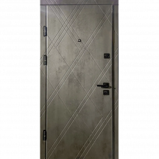 Дверь металлическая DT.266 левая 205х86см бетон/белый