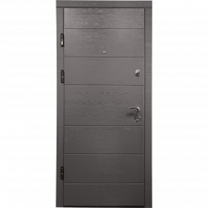 Дверь металлическая DT.300 левая 205х86см грифель/пломбир 