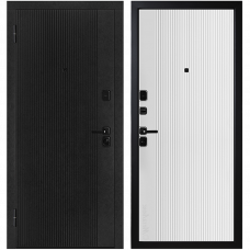 Дверь металлическая М748/4 черный/белый 86x205см левая