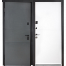 Дверь металлическая Cottage 703 левая 205x86см серый/белый