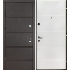 Дверь металлическая B-413 левая 205x86см венге/дуб белый