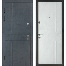 Дверь металлическая B-617 антрацит/белый бетон 86x205см левая