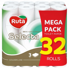 Туалетная бумага Ruta Selecta трехслойная 32 рулона