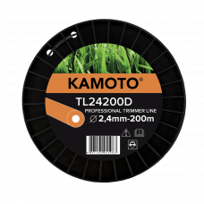 Леска для мотокосы 2.4мм 200м круглая армированная Kamoto TL24200D