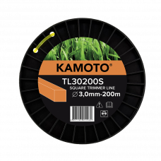 Леска для мотокосы 3мм 200м квадратная скрученная Kamoto TL30200S
