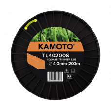 Леска для мотокосы 4мм 200м квадратная скрученная Kamoto TL40200S