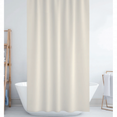 Штора для ванны ткань с кольцами 180х200см светло-бежевый