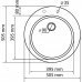 Мойка 505мм SINK SR100-601W черный металлик