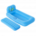 Матрас надувной для детей синий со спинкой и подсветкой  76х132х46см 