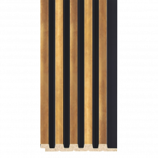 Панель декоративная гофрированная дюрополимер 12х120х2900мм AP006-97 золотистый