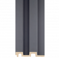 Панель декоративная гофрированная дюрополимер 20х120х2900мм AP001-6 темно-серый