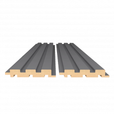 Панель декоративная гофрированная 16x100x2800мм LB-3671/1 MATT BUTE LIGHT GREY-3087