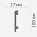 Плинтус напольный полистирол F100/17 100х17мм 2м белый матовый