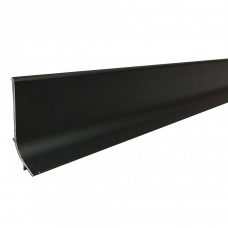 Плинтус напольный алюминиевый Q63 черный 2700x16.8x40мм