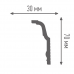 Плинтус потолочный J30/70 SC 2м