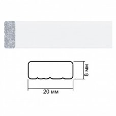 Молдинг настенный дюрополимер 8х20мм 2м 162-115 белый