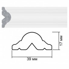 Молдинг настенный дюрополимер 17х39мм 2м 147-115 белый