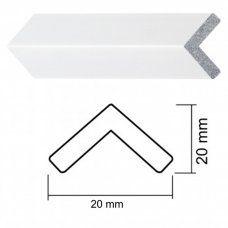 Cornier duropolimer 20x20mm 2.80m 134-115 alb