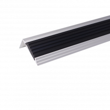 Лестничный профиль алюминиевый противоскользящий 45х20мм 3м P6 серый матовый