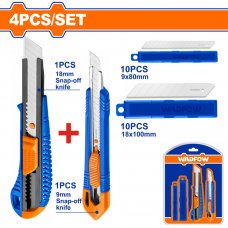 Set Cutter retractabil cu lame 9/18mm Wadfow WSK2204