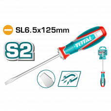 Отвертка плоская SL6.5х125мм Total TSDSL6125