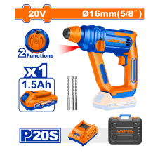 Перфоратор SDS-plus с аккумулятором 20.0В 1.5Ач Wadfow WLM1B161