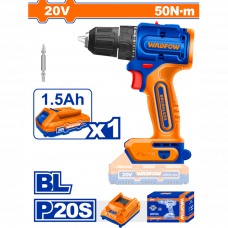 Дрель-шуруповерт с аккумулятором 20.0В 1.5Aч Wadfow WCDP5521