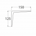  Кронштейн белый WS150 125x150мм