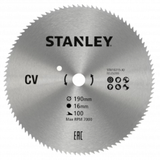 Диск пильный 190х16.0мм T100 Stanley STA10215