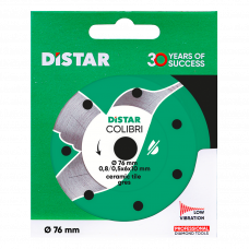 Диск алмазный сплошной 76x0.8x10мм Distar Colibri
