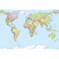Fototapet World Map XXL4-038 368х248cm